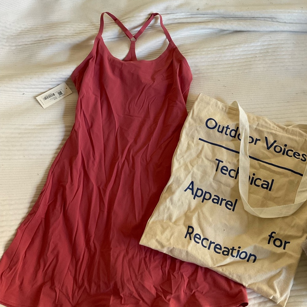 NWT Outdoor Voices Exercise Dress with tote bag